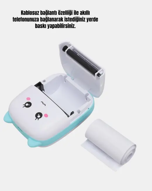Mini Bluetooth Termal Yazıcı 1200mAh Şarjlı Taşınabilir