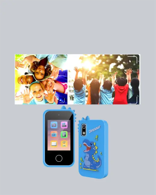 ABS + Silikon Gövdeli Dayanıklı Çocuk Kamerası – Güvenli Malzeme Şok Emici Tasarım