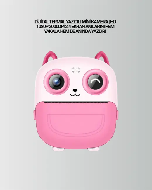 2.4” Ekranlı Mini Kamera – 1080p Kayıt + Mürekkepsiz Yazdırma
