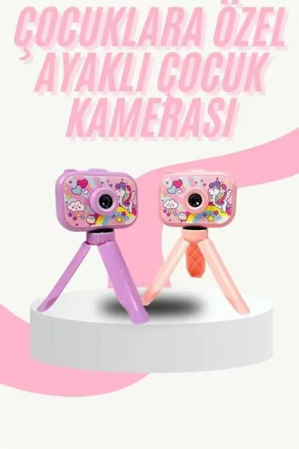 Çocuk Için Eğitici Video Kamera Ayaklı Mini Fotoğraf Makinesi
