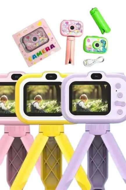 Çocuk Için Eğitici Video Kamera Ayaklı Mini Fotoğraf Makinesi