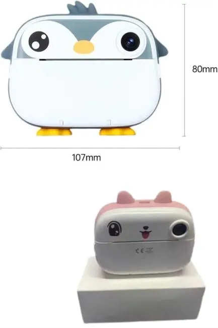 Çocuklara Özel Şirin Tasarımlı Mini Fotoğraf Yazıcısı 3 Adet Rulo Hediyeli