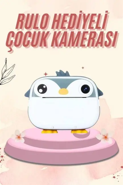 Dijital HD Video Kamera Çocuk Fotoğraf Makinesi  Anlık Termal Rulo