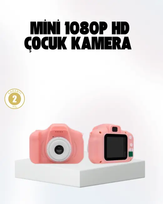 Çocuklar İçin Mini Fotoğraf Makinesi 8MP 1080P Video ve Darbeye Dayanıklı