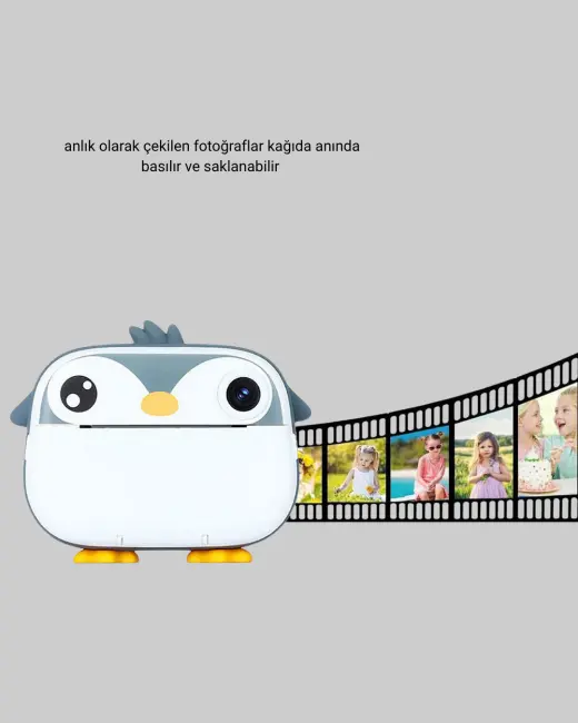 Çocuk Fotoğraf Makinesi Termal Baskılı Anında Çıktı HD Video Kayıtlı