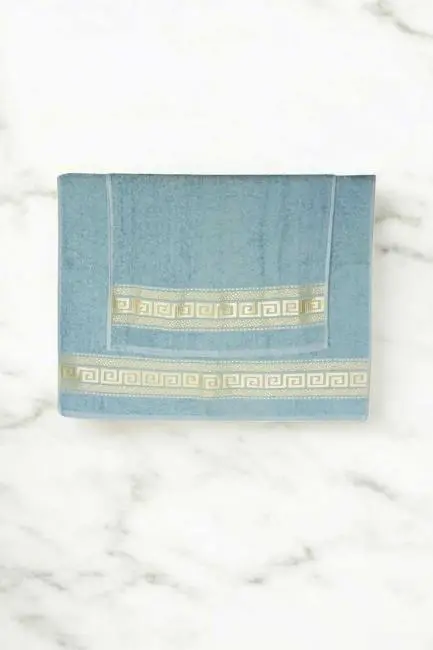 2 Parça Elysium Premium Banyo Havlu Seti  %100 Pamuk 70x140 Cm Yeşil