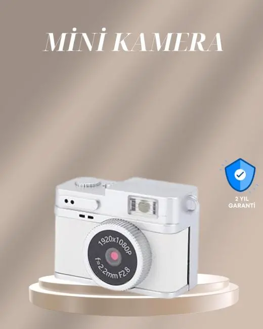 Cep Boy Vintage Dijital Kamera LED Destekli Full HD Video