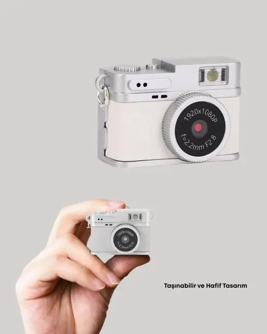 Mini Retro Dijital Kamera 1080P Full HD Dahili 128GB Hafızalı