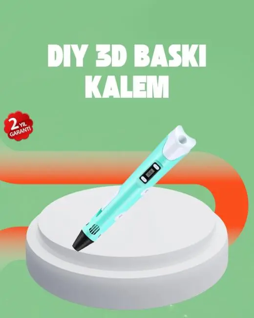 Üç Boyutlu 3D Yazıcı Kalem ABS ve PLA Uyumlu