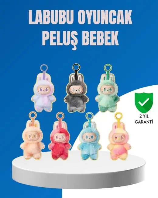Dekoratif Labubu Karakter Figürü – Kaliteli Peluş Malzeme