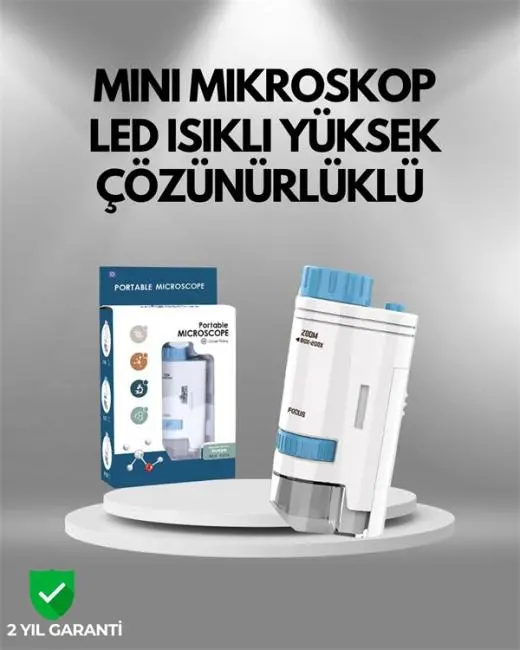 ABS Gövdeli Öğrenci ve Hobi Mikroskobu – Mavi Renk