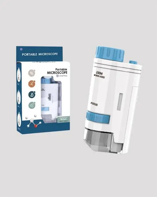 ABS Gövdeli Öğrenci ve Hobi Mikroskobu – Mavi Renk