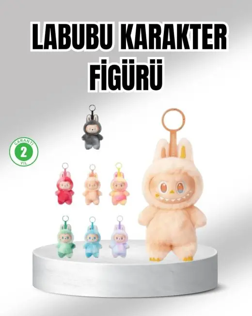 Labubu Peluş Oyuncak – Koleksiyonluk Yumuşak Dekoratif Figür 20 cm