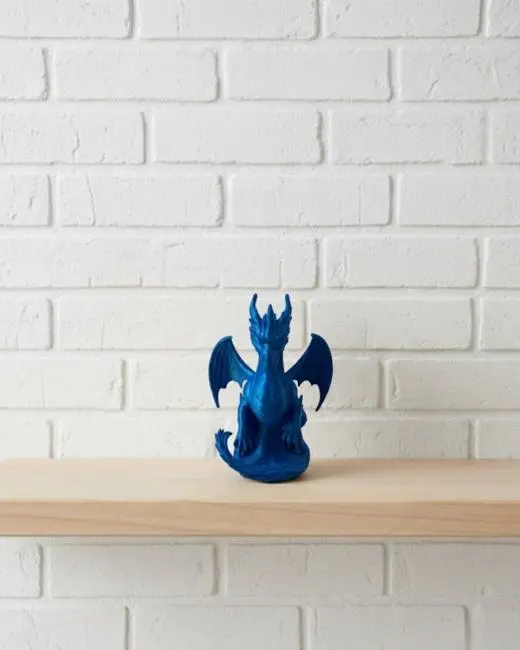 12 cm Mavi Ejderha Figürü Koleksiyonluk Dekoratif Biblo