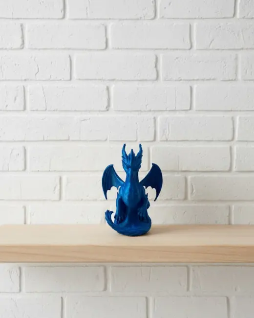 12 cm Mavi Ejderha Figürü Koleksiyonluk Dekoratif Biblo