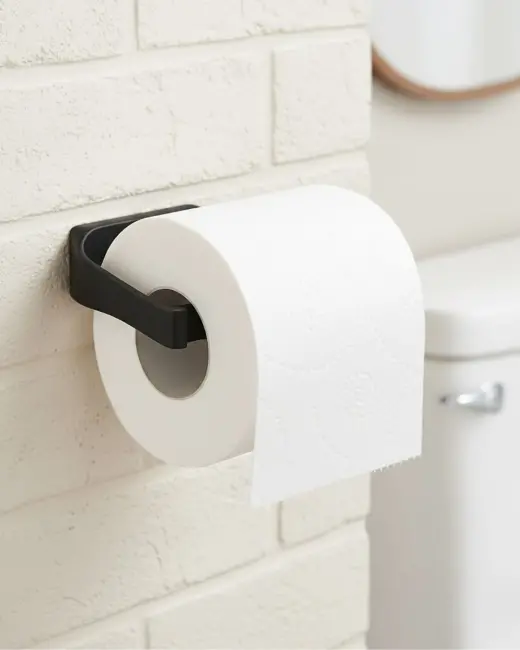 Duvara Monte Siyah Peçetelik Minimal Banyo Aksesuarı