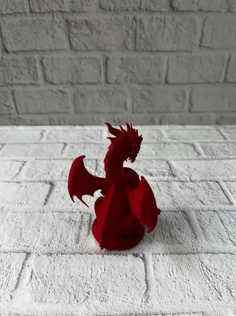 12 cm Kırmızı Ejderha Figürü Koleksiyonluk Dekoratif Biblo