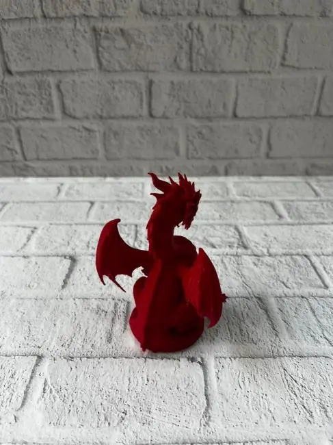 12 cm Kırmızı Ejderha Figürü Koleksiyonluk Dekoratif Biblo