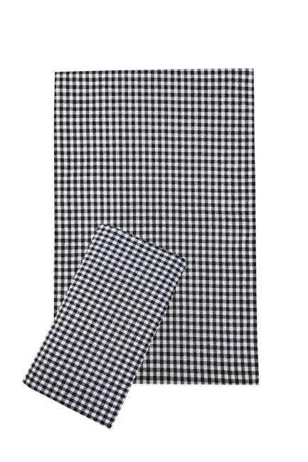 Zefir Desen Sofra Bezi Masa Örtüsü 170 x 170 Cm Siyah