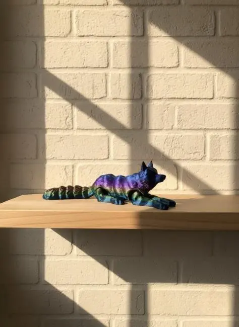 Hareketli Kurt Rainbow dekoratif esnek figür 10x24 cm