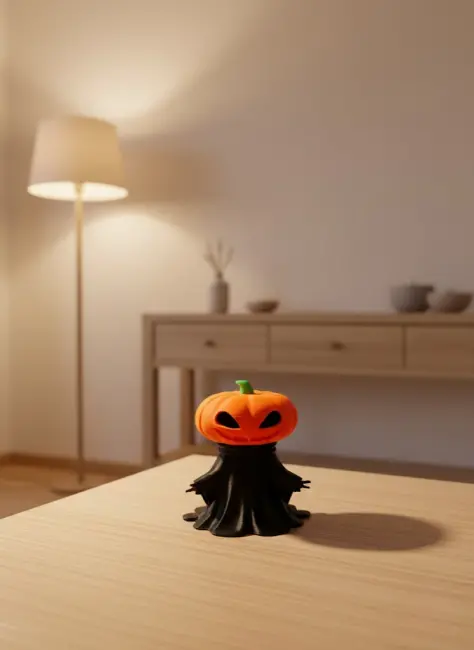 Balkabağı Figür 9cm Cadılar Bayramı Dekoratif Biblo