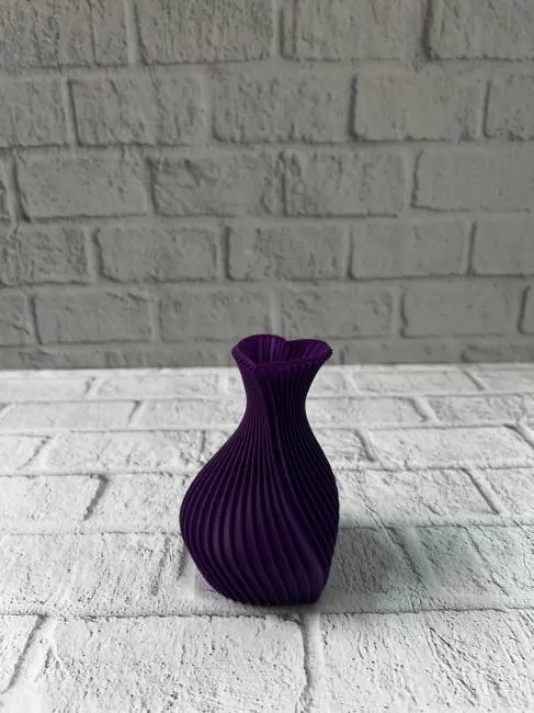 Kalpli Mor Mini Vazo 5 cm Dekoratif Masa Üstü Aksesuar