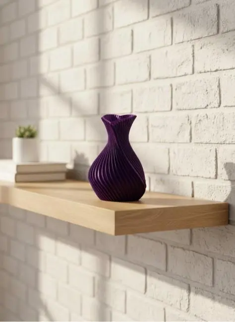 Kalpli Mor Mini Vazo 5 cm Dekoratif Masa Üstü Aksesuar