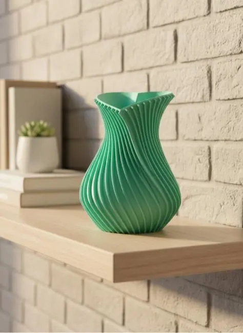 24 cm Turkuaz Kalp Formlu Büyük Boy Vazo Estetik Dekor Ürünü