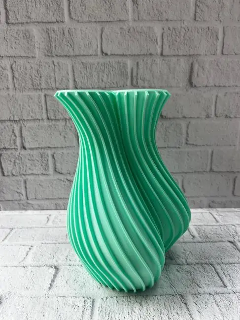 Kalpli Turkuaz Dekoratif Vazo 24 cm Modern Şık Tasarım