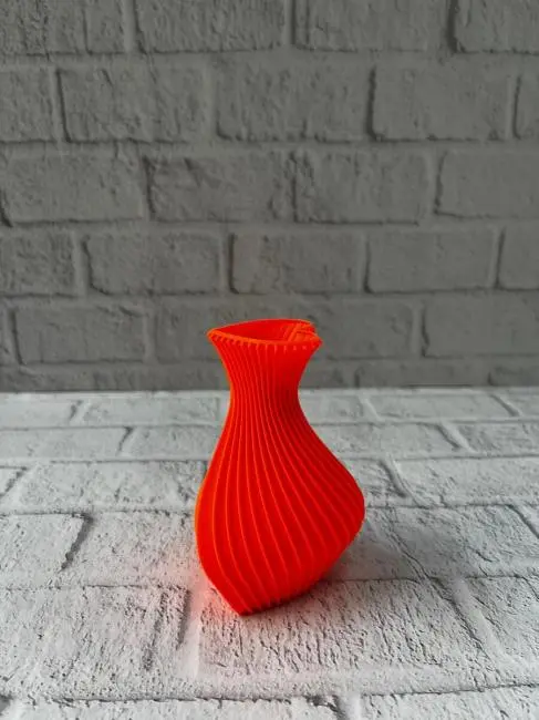 Kalpli Turuncu Dekoratif Vazo 11 cm Modern Şık Masaüstü Aksesuar