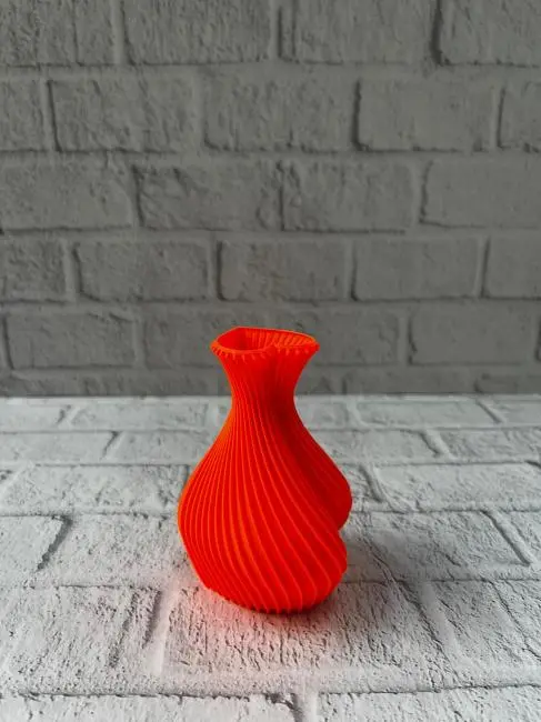 Kalpli Turuncu Dekoratif Vazo 11 cm Modern Şık Masaüstü Aksesuar