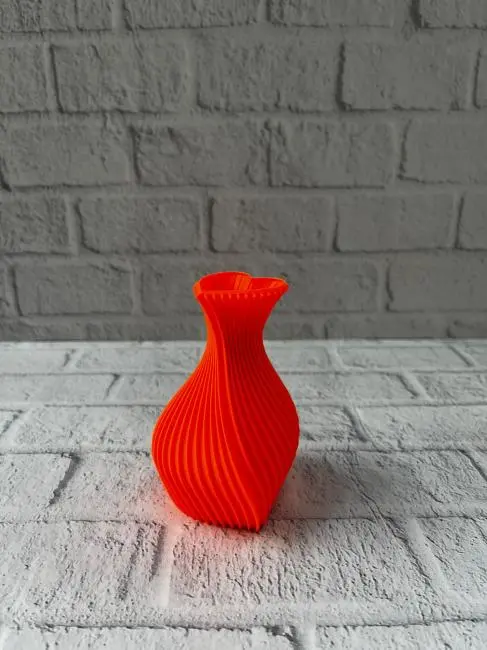 Kalpli Turuncu Dekoratif Vazo 11 cm Modern Şık Masaüstü Aksesuar