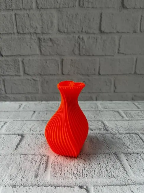 Kalpli Turuncu Dekoratif Vazo 11 cm Modern Şık Masaüstü Aksesuar