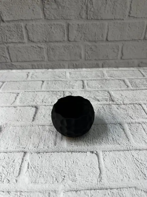 5 cm Küçük Siyah Saksı Minimal Tasarım Sukulent ve Kaktüs Saksısı