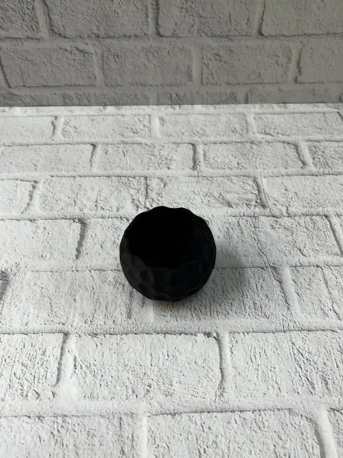 Mini Siyah Dekoratif Saksı 5 cm Modern Masaüstü Bitki Saksısı