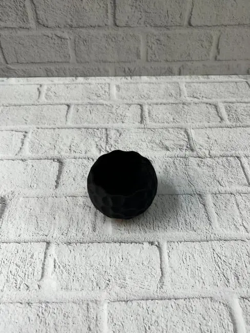 Mini Siyah Dekoratif Saksı 5 cm Modern Masaüstü Bitki Saksısı