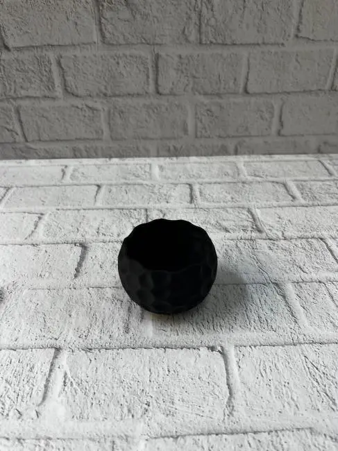 Mini Siyah Dekoratif Saksı 5 cm Modern Masaüstü Bitki Saksısı