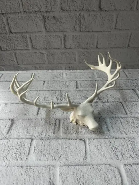 Dekoratif Geyik Başı Heykel 25 cm Modern Minimal Tasarım