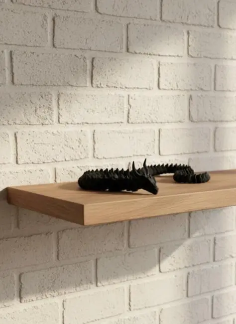 Siyah Hareketli Ejderha Figürü Esnek Gövdeli Dekoratif Tasarım 60 cm