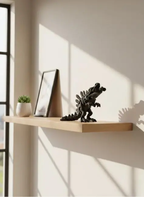 Hareketli Dinazor Figürü Dekoratif Oyuncak – Siyah Tasarım