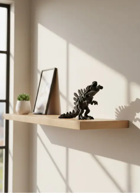 Hareketli Dinazor Figürü Dekoratif Oyuncak – Siyah Tasarım