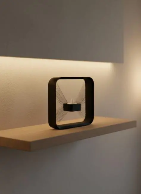 Askılı Kare Mumluk Duvar Dekoru Loş Salon ve Modern Mekanlar