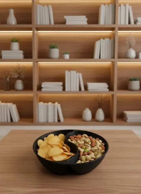 Siyah Çerezlik Kase Seti 4 Adet 3x12 cm