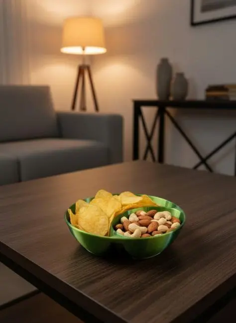 Yeşil Çerezlik Kase Seti 4 Adet 3x12 cm