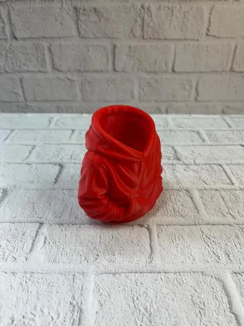 Dekoratif Kırmızı Hoodie Kalemlik 10x10 cm