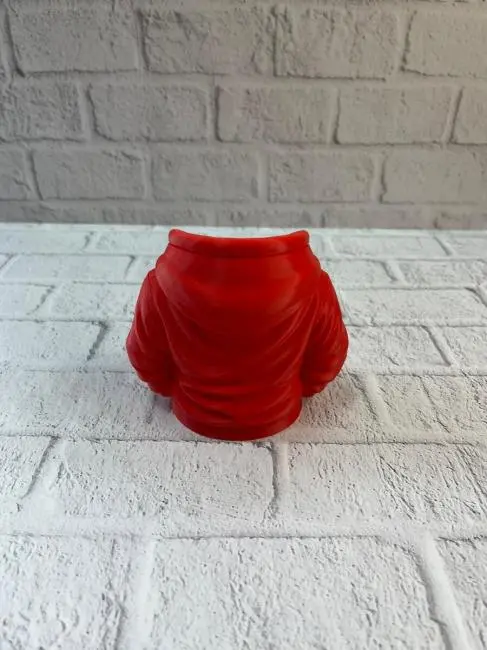 Dekoratif Kırmızı Hoodie Kalemlik 10x10 cm