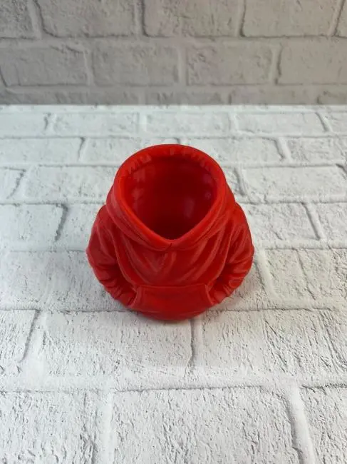 Kırmızı Hoodie Kalemlik 10x10 cm Masa Üstü Düzenleyici