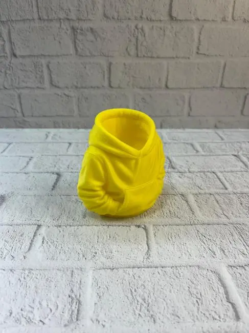 Dekoratif Sarı Hoodie Kalemlik 10x10 cm