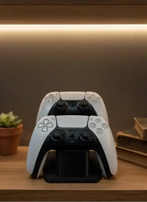 Siyah İkili Gamepad Tutucu 7x18 cm Oyun Aksesuarı