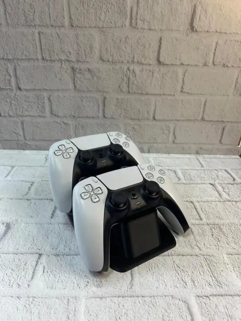 İkili Gamepad Tutucu Siyah 7x18 cm Masa ve Raf Düzeni